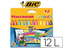 12 lápices cera Plastidecor Peques